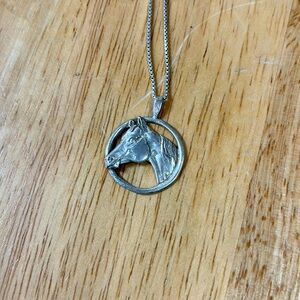 Silver Horse Head Necklace